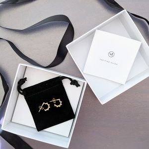 NWOT Mejuri Sun Design Gold Vermeil Hoops